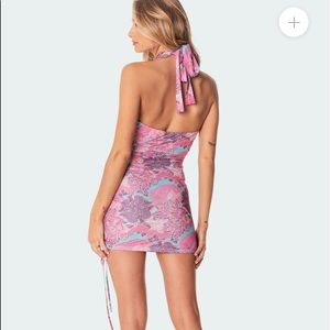 Edikted cross body halter dress